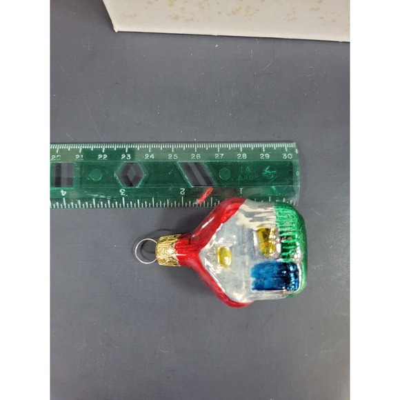 Lot of 6 Christmas Germany Blown Glitter Berry Ball Ornament House nut flower 2" - Picture 5 of 8